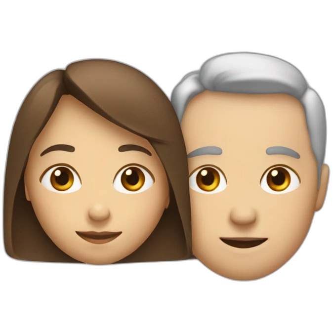 Two people with line between them emoji