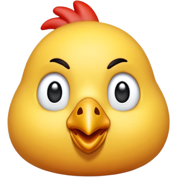 chicken 3d imoji transparen with wite color emoji