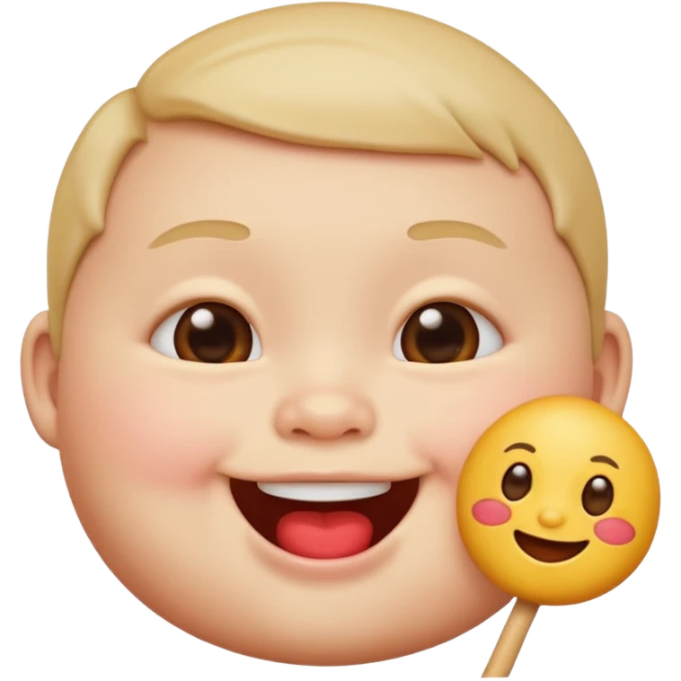 emoji cute baby with sucker emoji