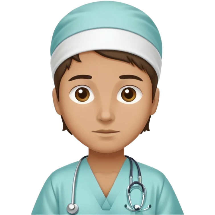 patient wearing a hospital gown, neutral expression emoji