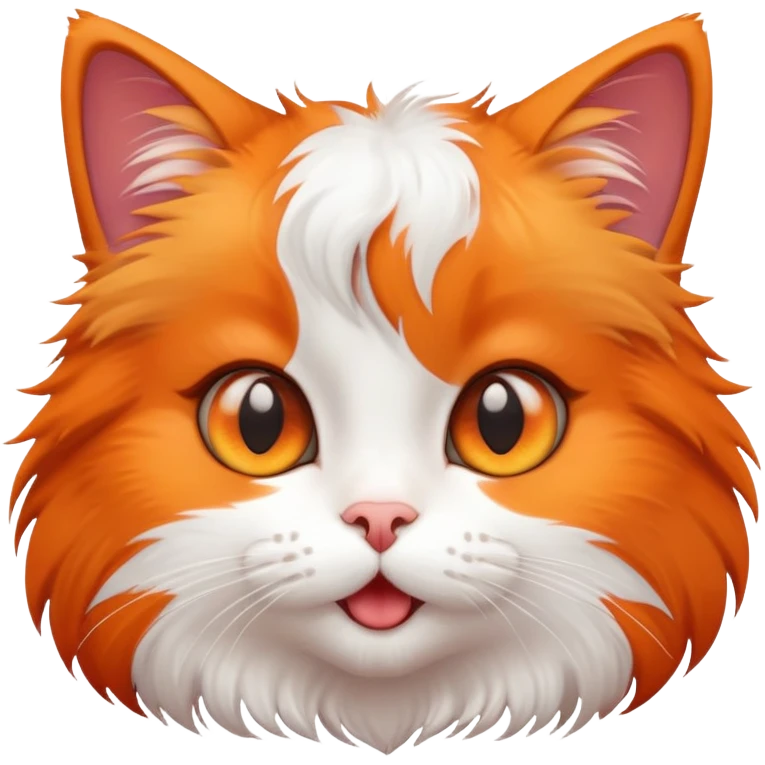 Кошка девочка очень сильно удивлена emoji