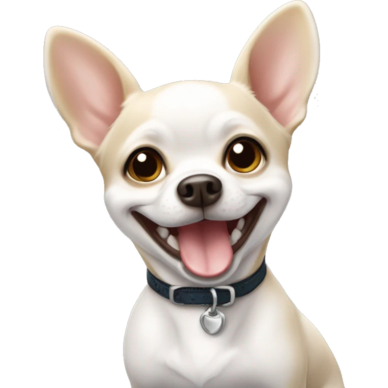 White smiling chiwawa emoji