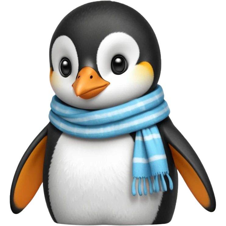 penguin with different scarf single-color  emoji