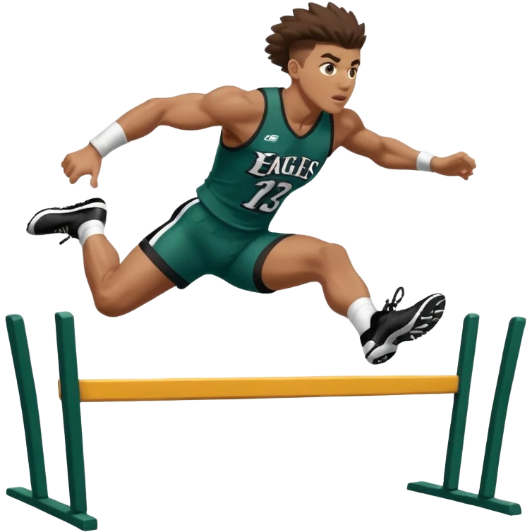 Saqoun Barkley hurdle over a person but on the eagles emoji