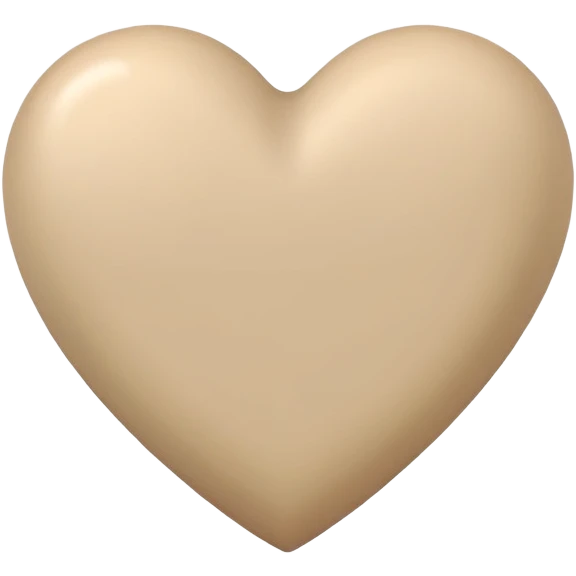 Beige heart emoji