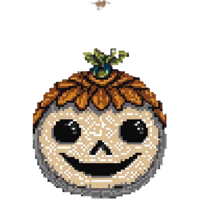 horror sackface with intricate stitching patterns and detailed burlap texture emoji
