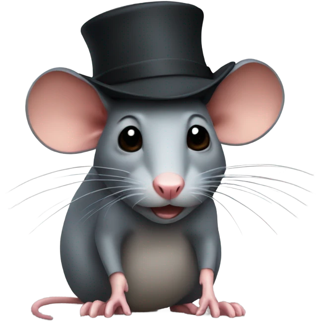 Rat with hat emoji