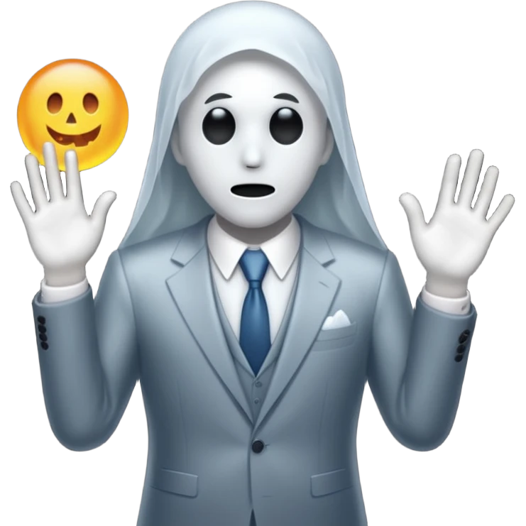 Ghost with suit emoji