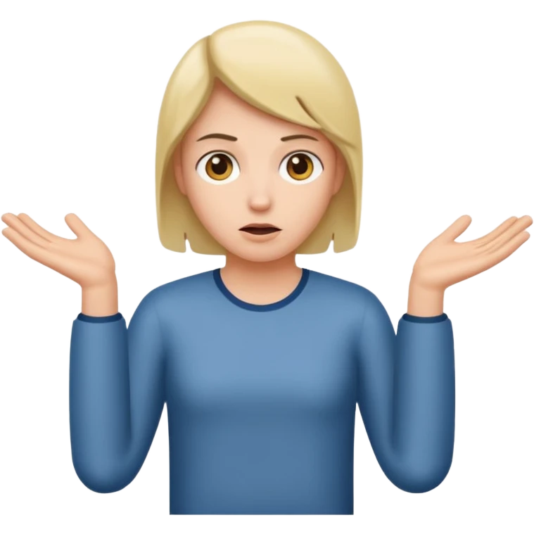 Make someone shruging emoji