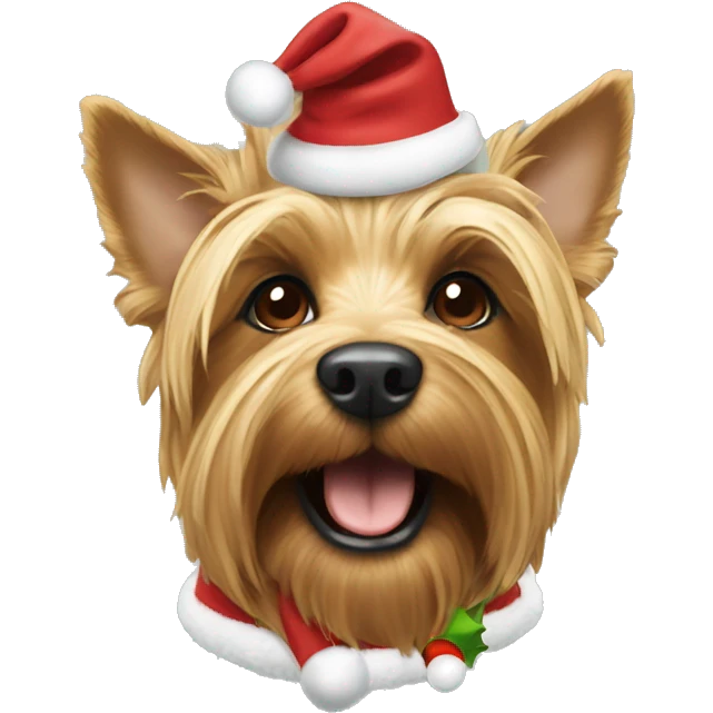 York terrier Christmas tree emoji