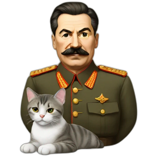 Stalin with cat emoji