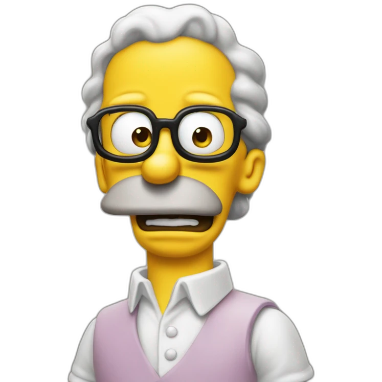 Homer simson avec deux donuts à la place des yeux emoji