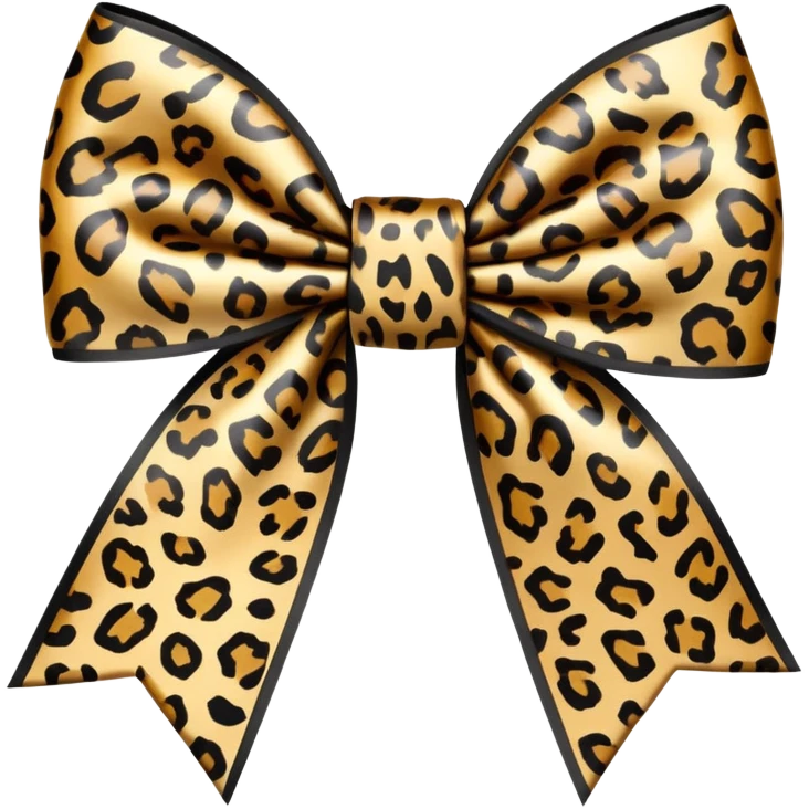 leopard print bow  emoji