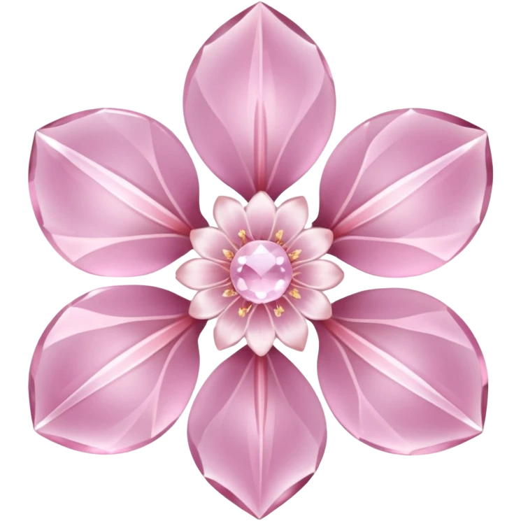 Magic mineral crystal with light pink flowers emoji