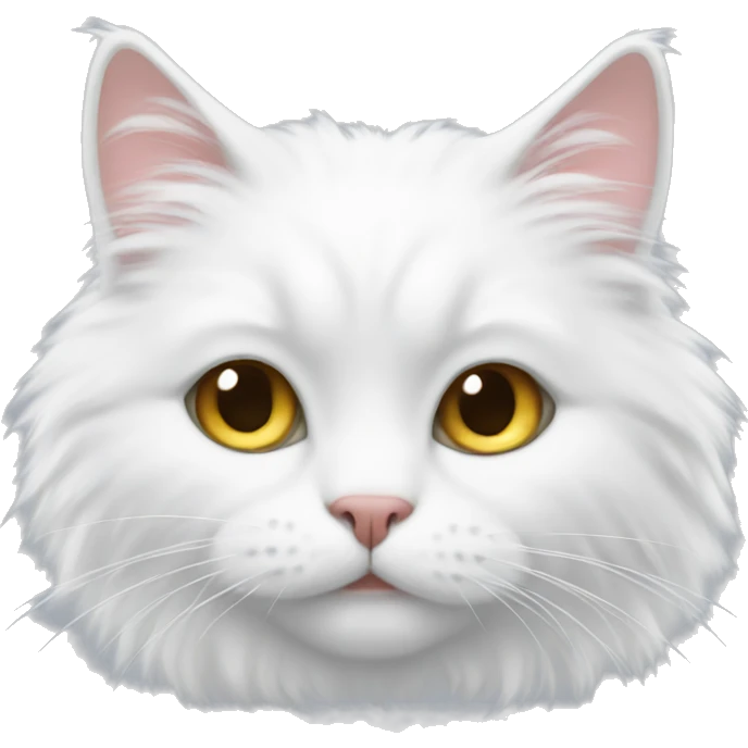 white fluffy cat emoji
