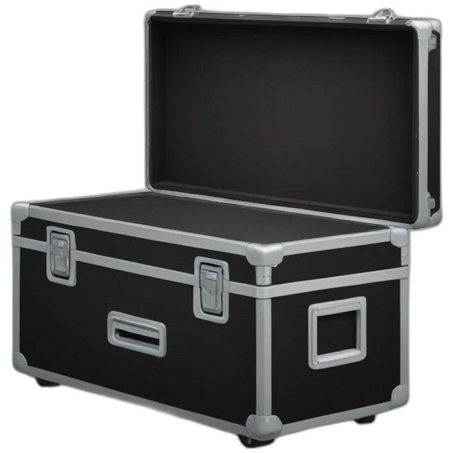 black flightcase open emoji