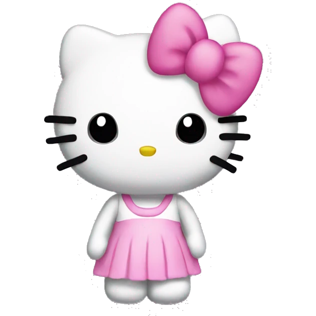 Hello kitty black emoji