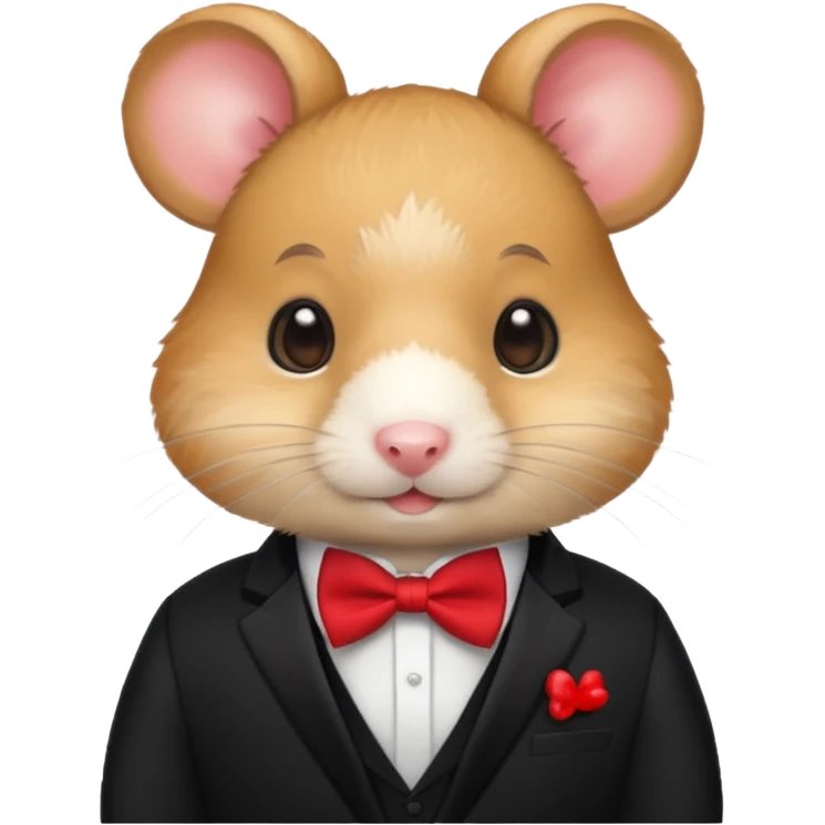 hamster with a suite and bow tie emoji