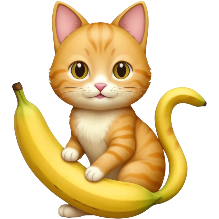 cat with banana emoji