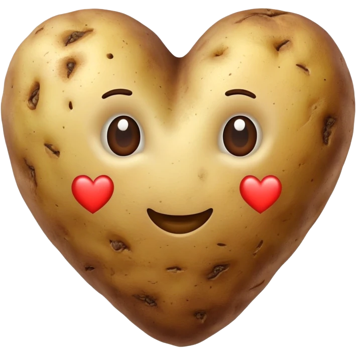 Potato in the shape of a heart emoji