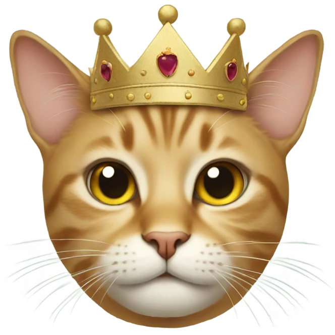 Cat with a crown emoji