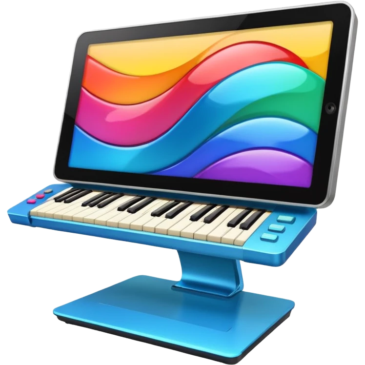 a computer play music emoji
