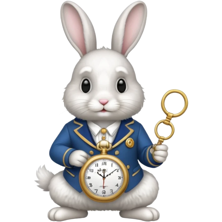 Rabbit holding watch emoji