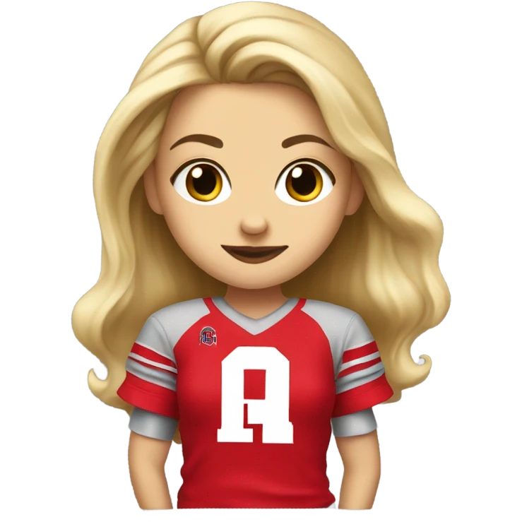 Blonde Girl Ohio state fan  emoji