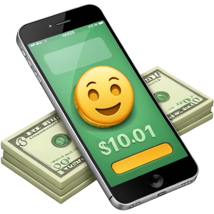 Money and phone emoji