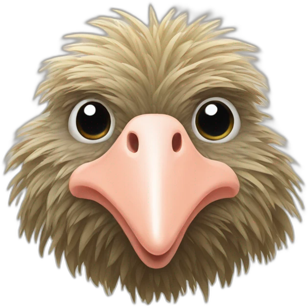 autruche la tete dans le sable emoji