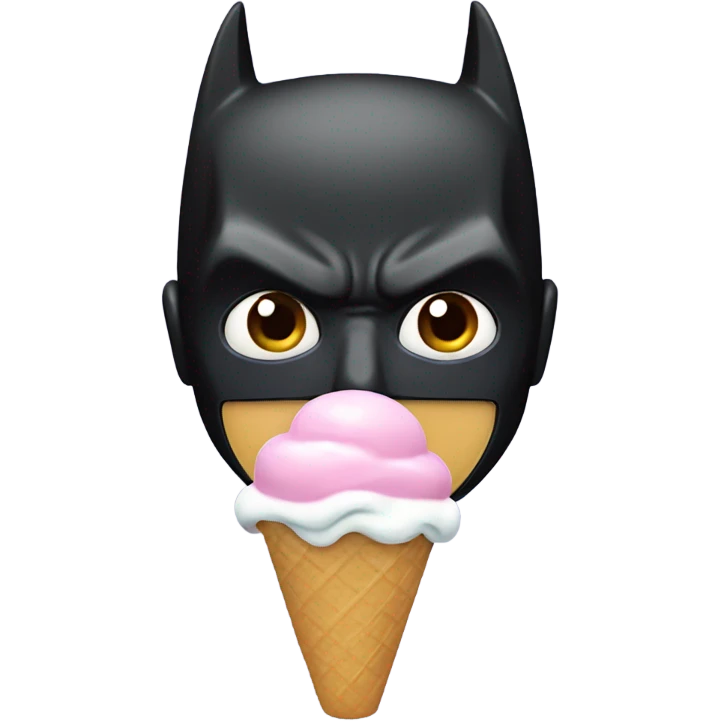 Batman eating ice cream emoji