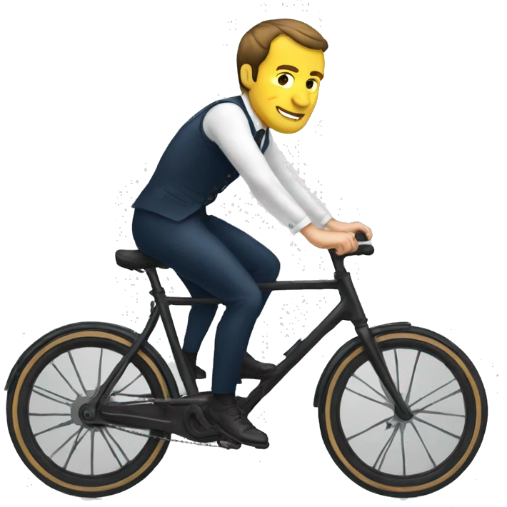 macron sur un velo emoji