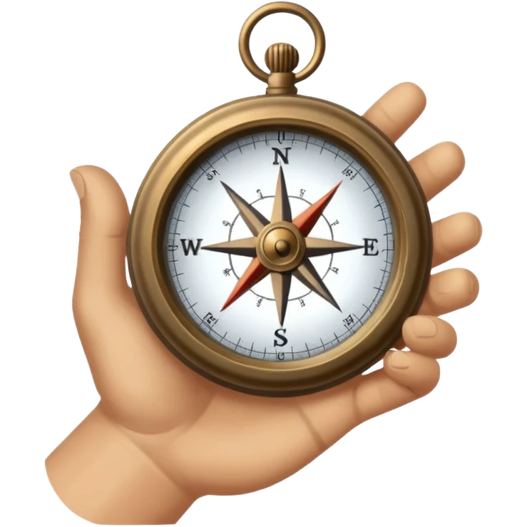 compass in a hand emoji