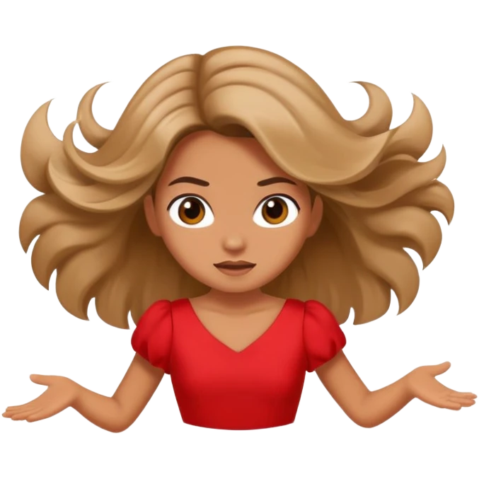 A sassy girl flipping her hair  emoji