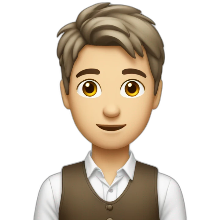 garçon blanc avec fille brune cheveux court emoji