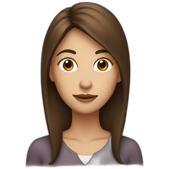 A woman with big nose and brown hair emoji