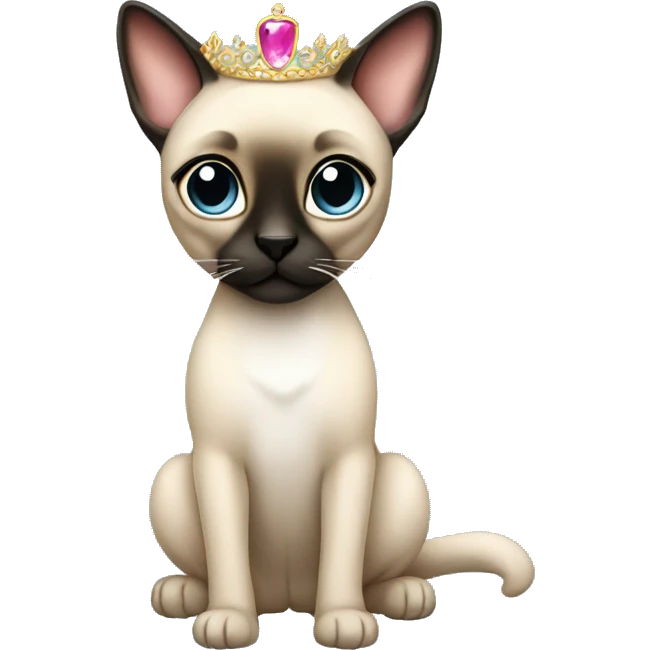 siamese with tiara  emoji