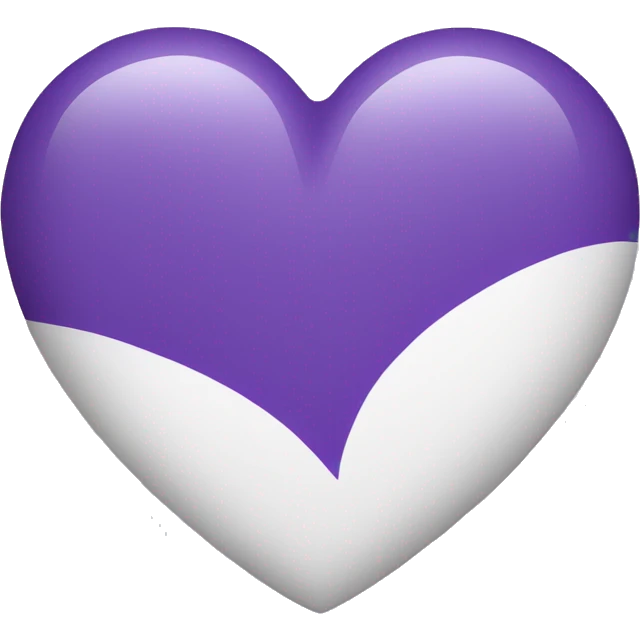 Half white half violet heart  emoji