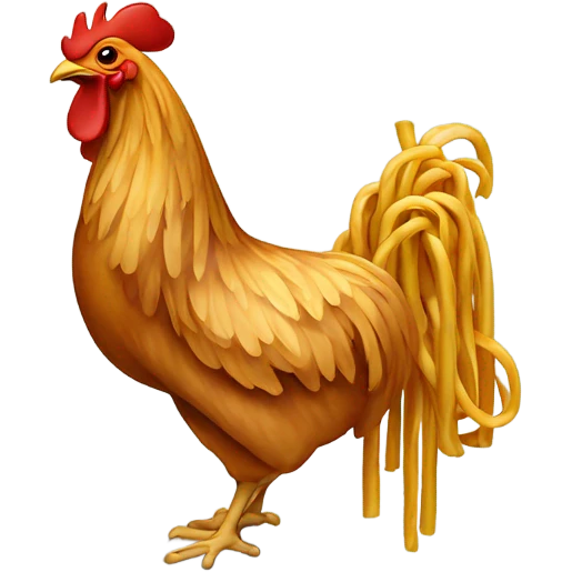 Chinese chicken and lo mein  emoji