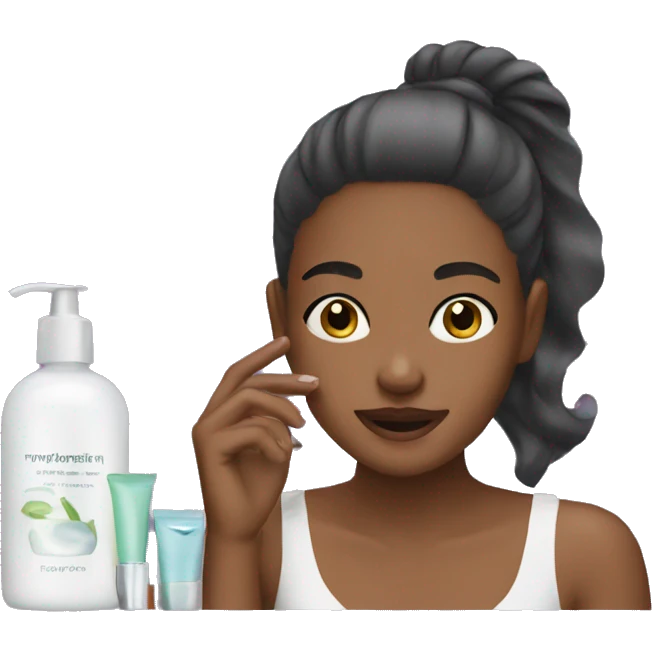 girl doing skincare emoji