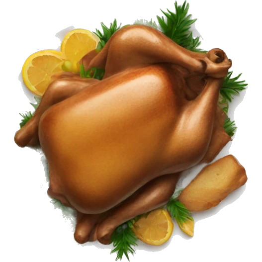 A Christmas dinner table emoji
