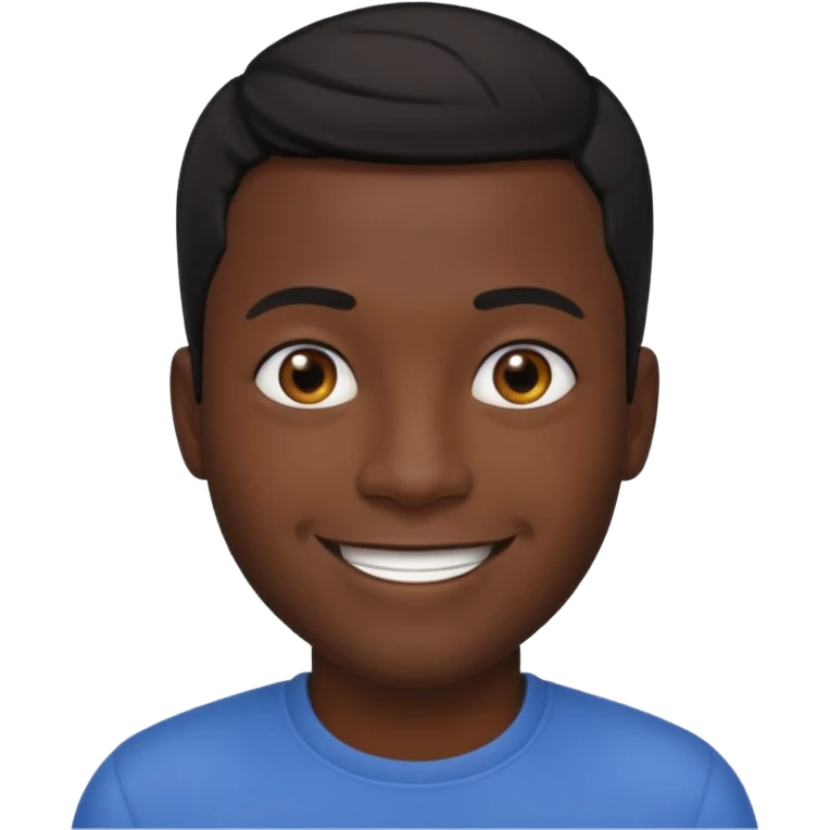 very dark skin black man emoji