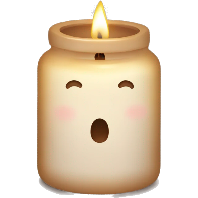 Candle In brown jar emoji