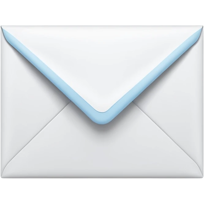 a beautiful white envelope emoji
