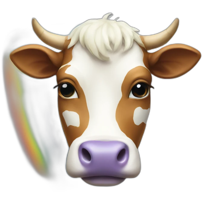 rainbow cow emoji
