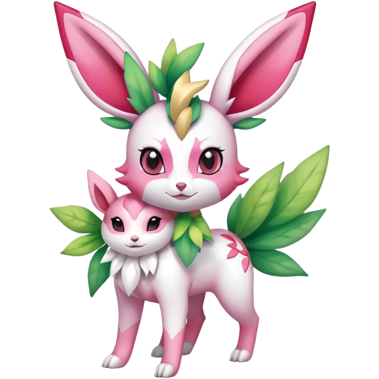 Shiny Exotic Sylveon-Leafeon-Shaymin-Hybrid-Creature emoji