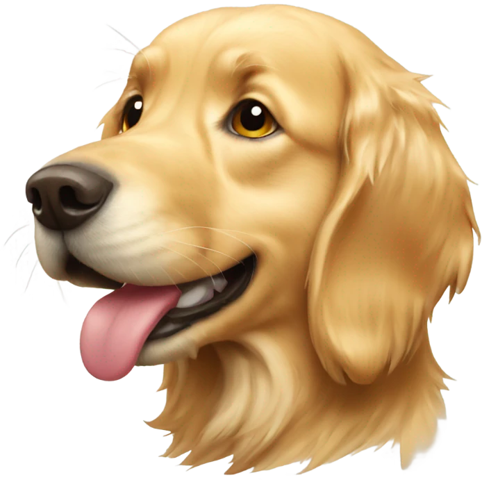 Silly golden retriever  emoji