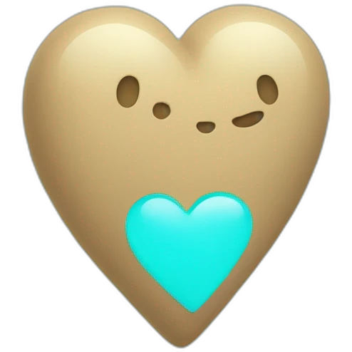 Cyan heart emoji