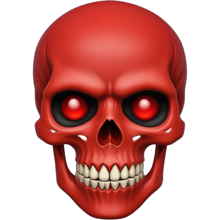Scary red skull with body emoji