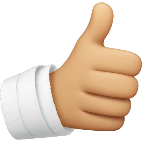thumbs up with a bandage on the thumb emoji
